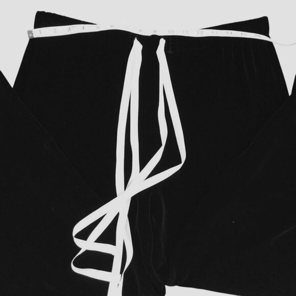 VTG Angel Pie Women Pants Set Langelook Black Velvet Ribbons Oversized OSFM - Picture 9 of 14